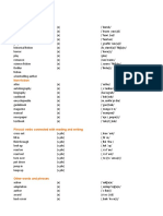 B1.1 Unit 9 Wordlist