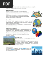 Tipos de Geografía