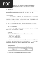 Procedimento de Tratamento Térmico de Tempera e Revenimento