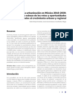 La Urbanización en México 2010-2030