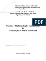 Methodologie Scientifique Et Technique Detude Du Vivant