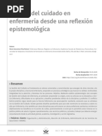 Reflexión Epistemológica de La Gestión Del Cuidado