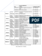 Class Schedule