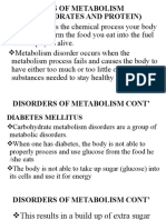 Cog 13 Disorders of Metabolism (Carbohydrates and Protein)