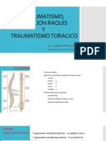 Traumatismo, Luxación Raquis