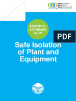 Essential Standard 29 - Safe Isolation of Plant and Equipment