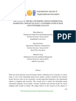 The Study of The Relationships Among Experiential Marketing, Service Quality, Customer Satisfaction and Customer Loyalty