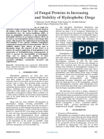 Utilization of Fungal Proteins in Increasing Bioavailability and Stability of Hydrophobic Drugs