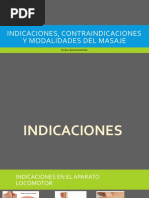 Indicaciones, Contraindicaciones y Modalidades Del Masaje