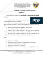 LINEAMIENTOS de TRABAJO DEL I MOMENTO PEDAGOGICO 2022 - 2023