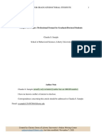 Sample APA Paper: Professional Format For Graduate/Doctoral Students