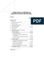 Certificate On Corporate Governance (Revised)