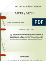 Gestión Del Mantenimiento MTTR Y MTBF