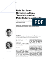 Rolfs Ten Series Conceived As Steps Toward Normalized Motor Patterns and Stability