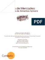 Plan de Mercadeo Industria de Alimentos Aymará