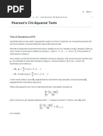 Pearson Chi Square Test