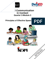 Q2 Oral Communication in Context Module 3 Principles of Effective Speech Writing