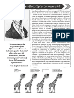 Lamarckism vs. Darwinism ACTIVITY SHEET