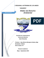 Silabo Derecho Ambiental - Monica Mosquera 5 A