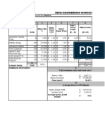 Menu Engineering Worksheet Example Step 2.2