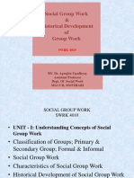 Social Group Work & Historical Development of Group Work: SWRK 4010
