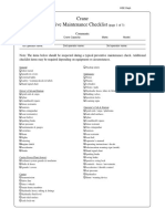 Crane Checklist Preventing Maintaince and Recorder