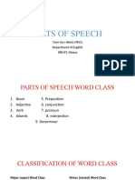 Parts of Speech Lecture