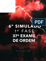 Caderno de Questões - 6º Simulado OAB - Exame XXXVII