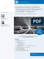 ECA Computerised System Validation GAMP 5 Approach