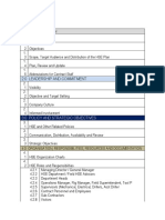 HSE Plan Structure