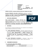 Demanda de Pago de Participación en Las Utilidades