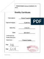 Installation and Operating Manual For Transformer-Email