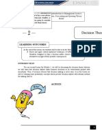 Decision Theory: Learning Outcomes