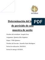 Determinación Del Índice de Peróxido de Una Muestra de Aceite