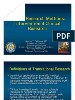 Clinical Research Methods: Interventional Clinical Research