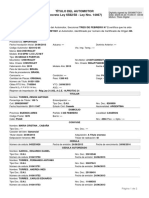 Título Del Automotor (Decreto Ley 6582/58 - Ley Nro. 14467) : Oblea M.E.y F.P.N°31/14 Nro.