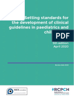 Standards For Development of Paediatric Guidelines 2020