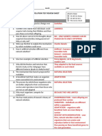 Evolution Test CH 10 and 11 Review Sheet ANSWERS