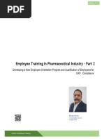 Employee Training in Pharmaceutical Industry - Part 2