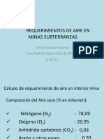 Requerimientos de Aire - Minería - Ventilación Minas