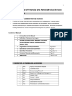 Operations Manual of Financial and Administrative Division