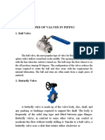 Types of Valves in Piping