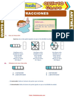 Introducción A Las Fracciones para Quinto Grado de Primaria