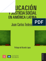 Tedesco Educacion y Justicia Social en America Latina