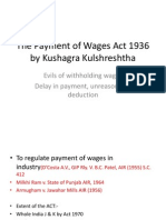 The Payment of Wages Act 1936