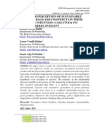 Consumer Perception of Sustainable Shopping Bags and Its Effect On Their Purchase Intention: Case Study On Seoudi Market in Egypt