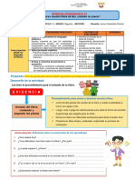 Sesión de Aprendizaje 03 Estudiantes 2° Grado 2023