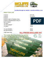 Skips Price List 0422