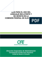 Guia para El Uso Del Lenguaje Incluyente y No Sexista en La Comision Federal de Electricidad