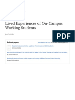 Lived Experiences of On-Campus